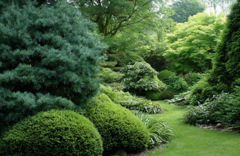 Četinari, poput bora i tuje, zimzeleni su i otporni, pružaju zaštitu, boju i strukturu dvorištu.